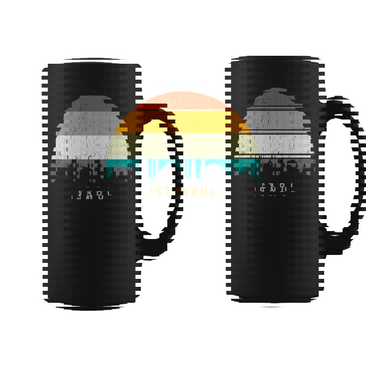 Vintage Retrotyle City Turkeykyline Cityscape Istanbul 長袖tシャツ コーヒーマグ