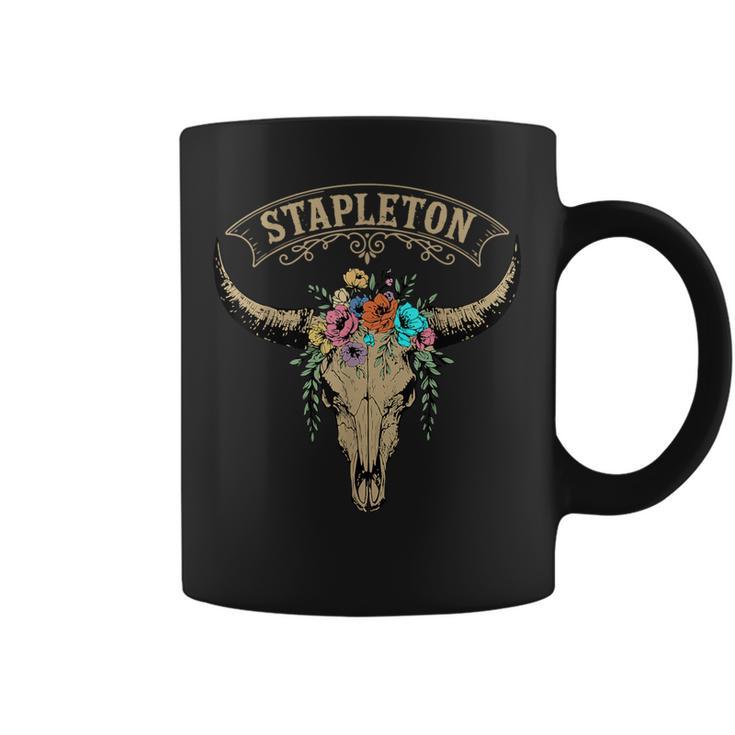 Vintage Stapleton Last Name Personalized Stapleton Flower Coffee Mug