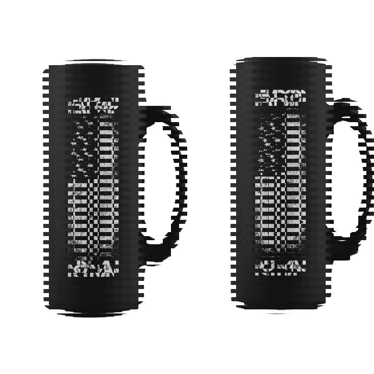 Vintage Usa Flag Fear God Not Man コーヒーマグ