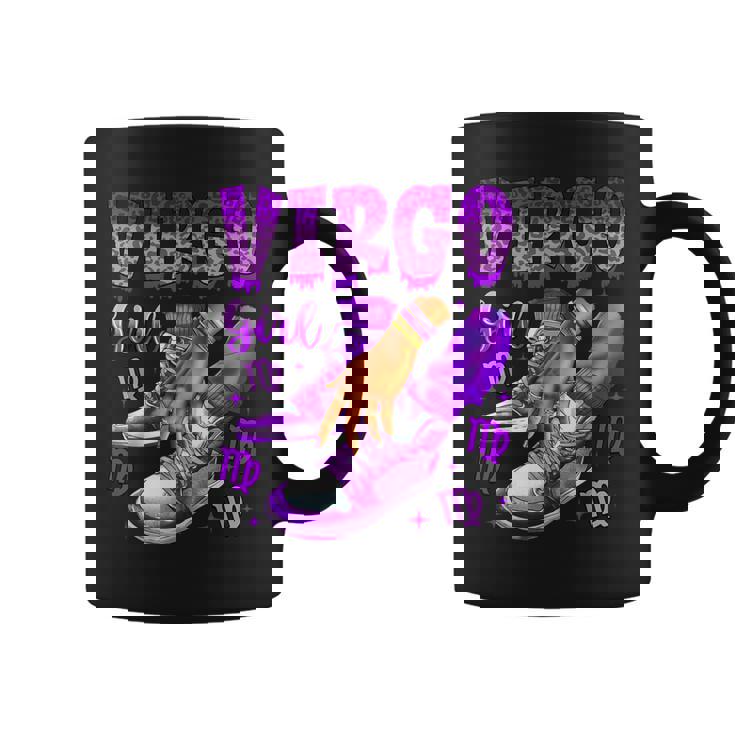 Virgo Girl Birthday Black Sneakers Zodiac Sign Coffee Mug