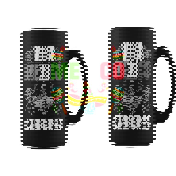 Viva Mexico Cabrones Ropa Divertida Para El Día De La Independencia Mexicana Taza de café