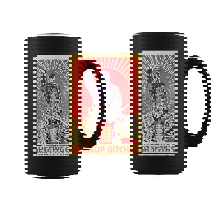 Wassup Bitches 毛沢東 中国共産主義宣伝ポスター コーヒーマグ