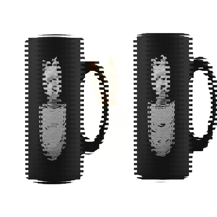 Westie ホワイトハイランドテリアポケット 犬の飼い主用 コーヒーマグ