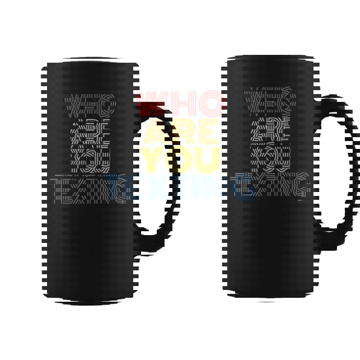 Who Are You Texting aying レトロ 70年代 ヴィンテージ コーヒーマグ