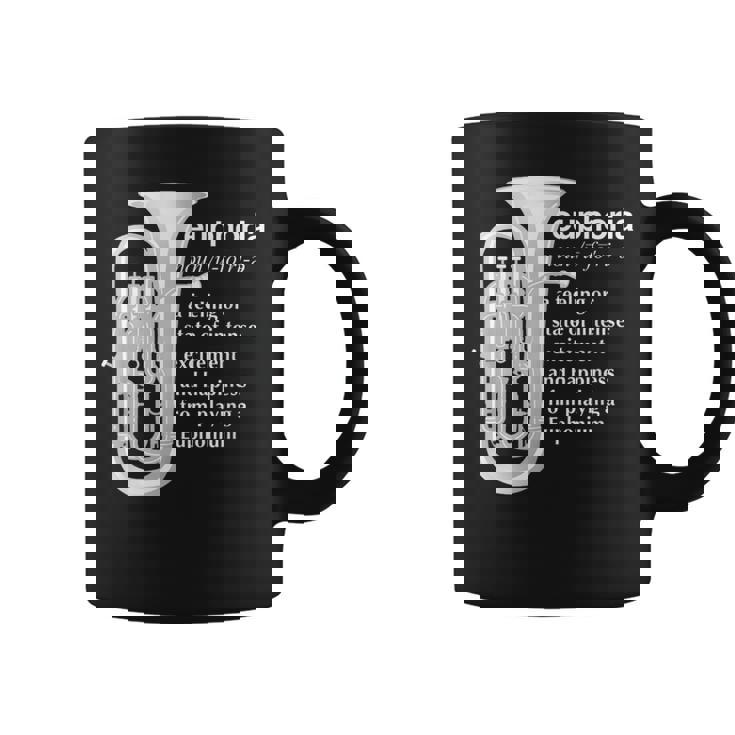 「Euphoria」吹奏楽のためのユーフォニアムユーモア 面白いユーフォニアム コーヒーマグ