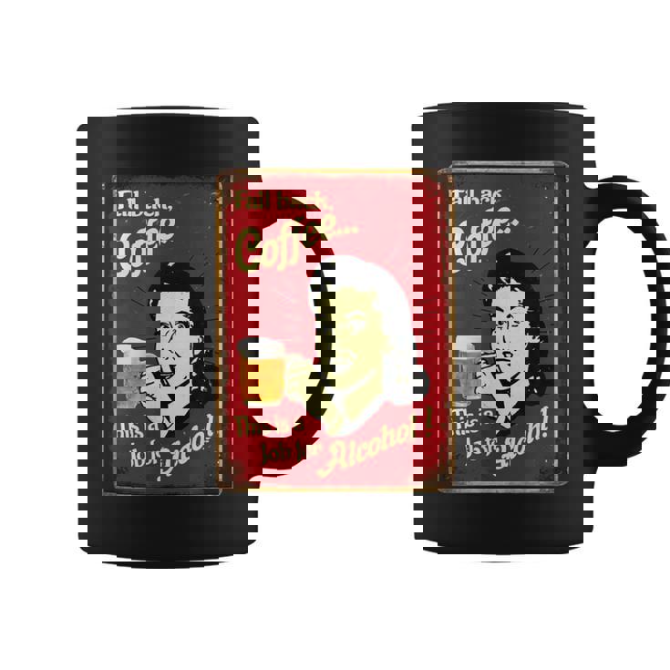 「Fall Back、Coffeeこれはアルコールの仕事だ」 おもしろプリント コーヒーマグ