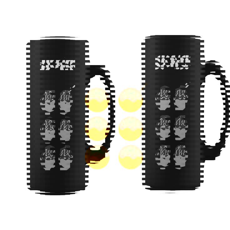 【シックスパック】腹筋 たこ焼き 面白い ジム用 トレーニングウェア ギャグ ウケ狙い 贈り物 ギフト コーヒーマグ