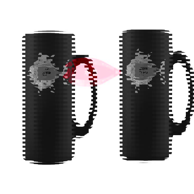 【マグロ部位】肉の部位 鮪 魚 寿司 釣り 水産 漁師 鮨 まぐろ 定食 部位 おもしろ 面白い ネタ ウケ狙い コーヒーマグ