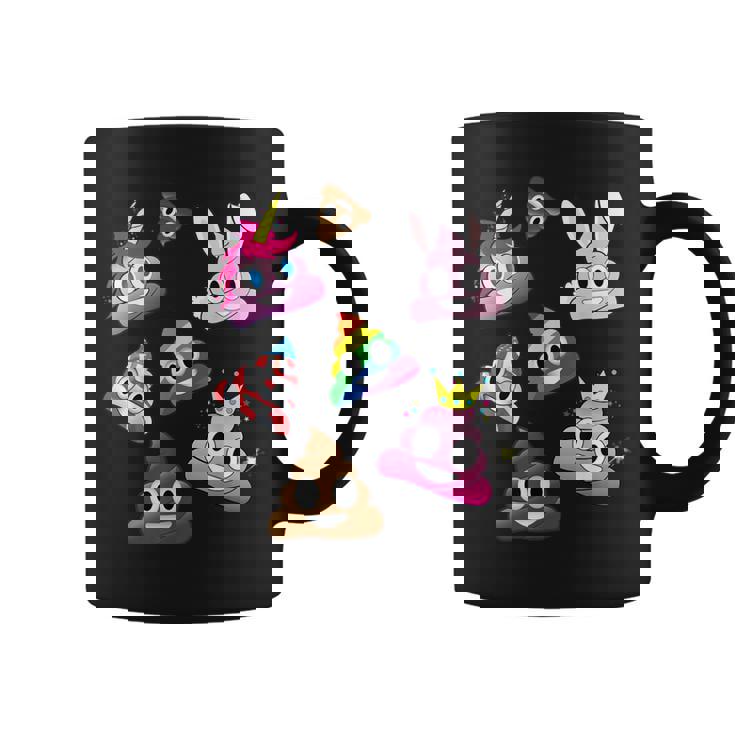 うんこマーク愚かな楽しいワッキーユニコーンバニープリンセスレインボー コーヒーマグ