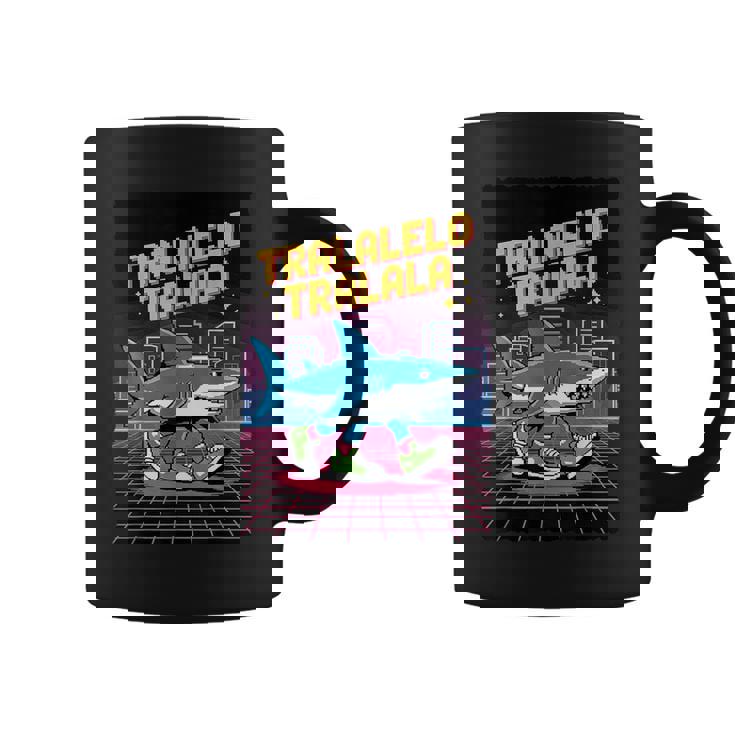 おもしろイタリアンゲーマー ミーム トララレロ トラララ 8ビット シャーク キッズ コーヒーマグ