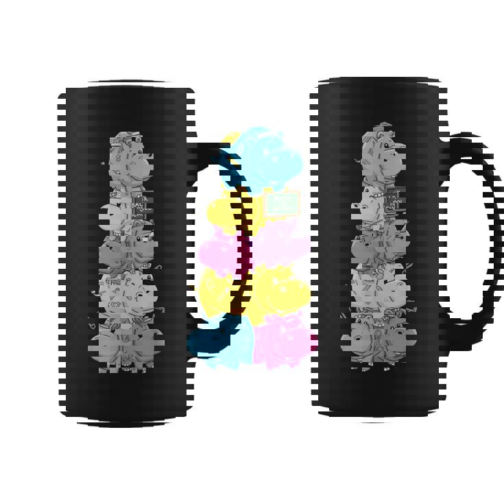 おもしろカバ カラフル レインボー 新学期 キッズ 男の子 女の子 コーヒーマグ