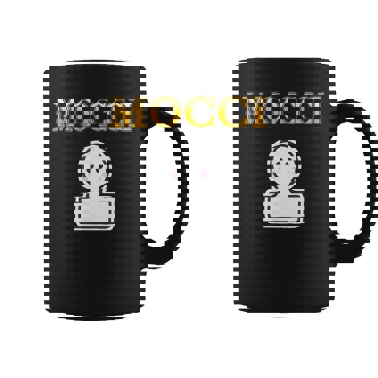 おもち Mocci 餅『おやつ ポップ』ブランド ロゴ パロディ お菓子 おやつ 面白い かわいい コーヒーマグ