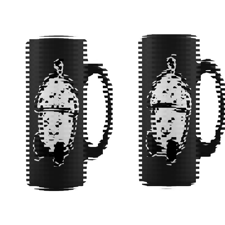 かわいい どんぐり 笑顔 ハッピー どんぐり ブラックワーク ミニマリスト コーヒーマグ