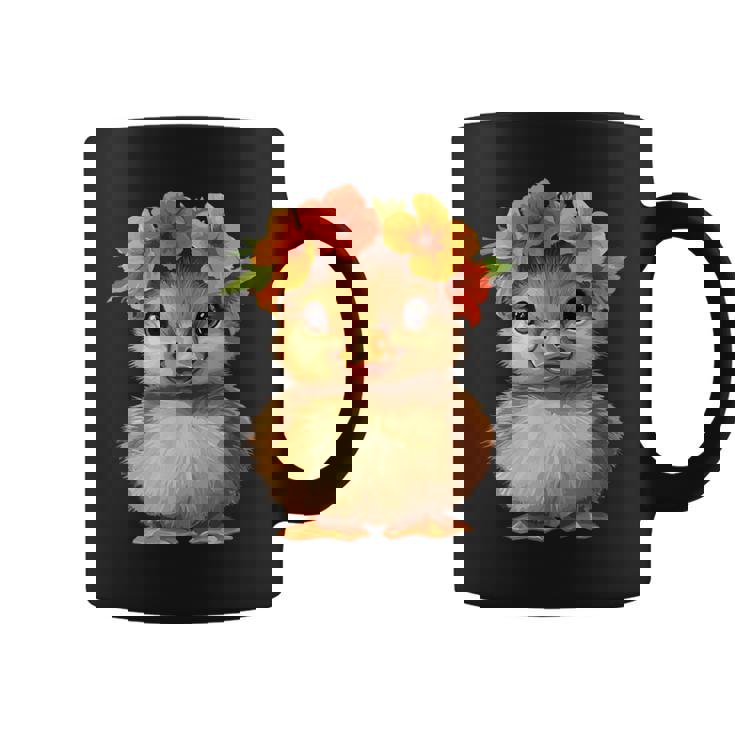 かわいいアヒルの子と花冠 コーヒーマグ