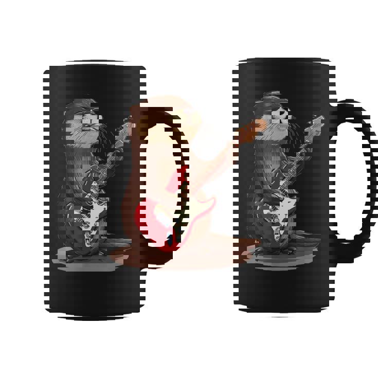 かわいいカワウソがギターを弾くコスチューム。 コーヒーマグ