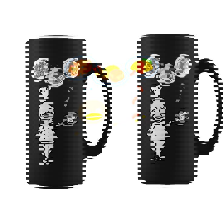 かわいいコックさん 洋食屋さん オムライス ナポリタン ハンバーグ エビフライ ウィンナー フライパン おもしろ コーヒーマグ