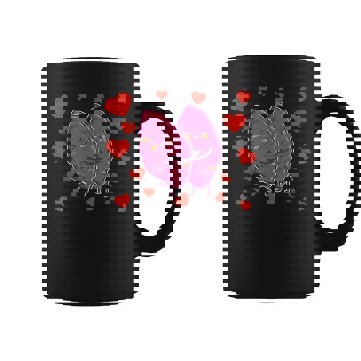 かわいいサツマイモ カップル ハグサツマイモ コーヒーマグ