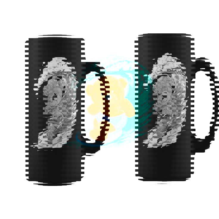 かわいいサーファーのテディベア。 コーヒーマグ
