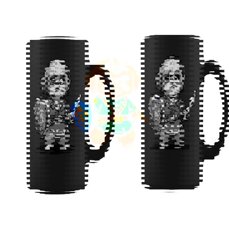 かわいいシーズー犬 レトロビデオゲームキャラクター コーヒーマグ