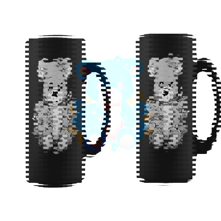 かわいいテディベアと花と一緒に I テディベア コーヒーマグ