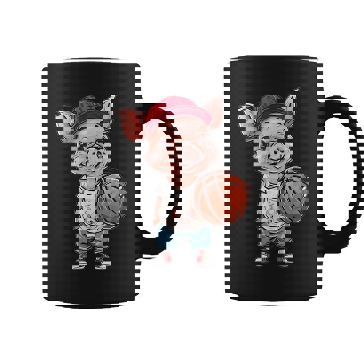 かわいいバスケットボールブタ コーヒーマグ
