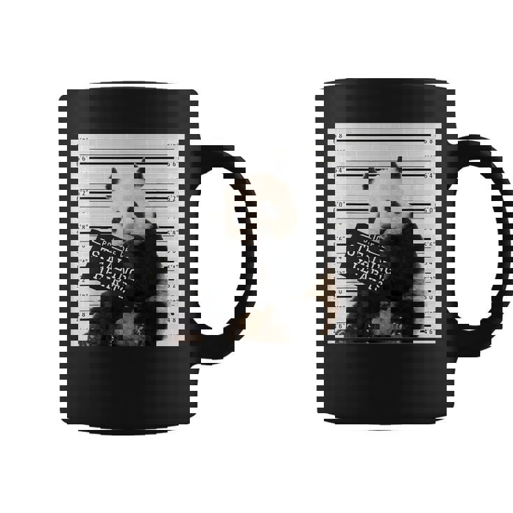 かわいいパンダの顔写真 犯罪者パンダ コーヒーマグ