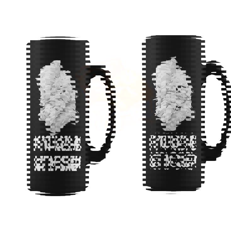 かわいいビションフリーゼ If You Love Me Let Meleep パジャマ コーヒーマグ