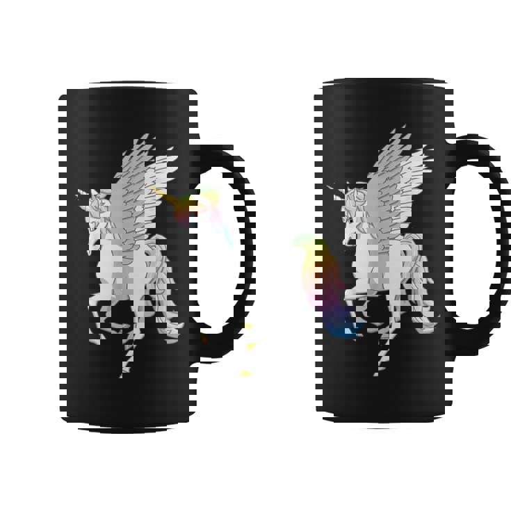 かわいいペガコーン フライングホース レインボー ユニコーン ペガサス コーヒーマグ