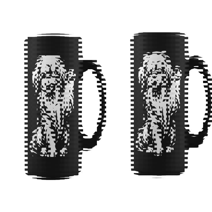 かわいいペキニーズ ハート足犬グラフィック デザイン コーヒーマグ