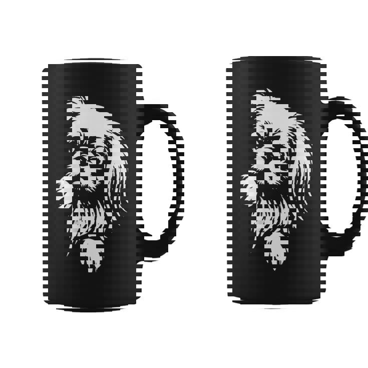 かわいいペキニーズのぞき見犬のグラフィック デザイン コーヒーマグ