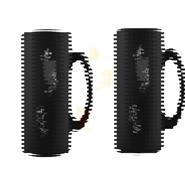 かわいいリス遊び、ポケットに登る、シマリス コーヒーマグ