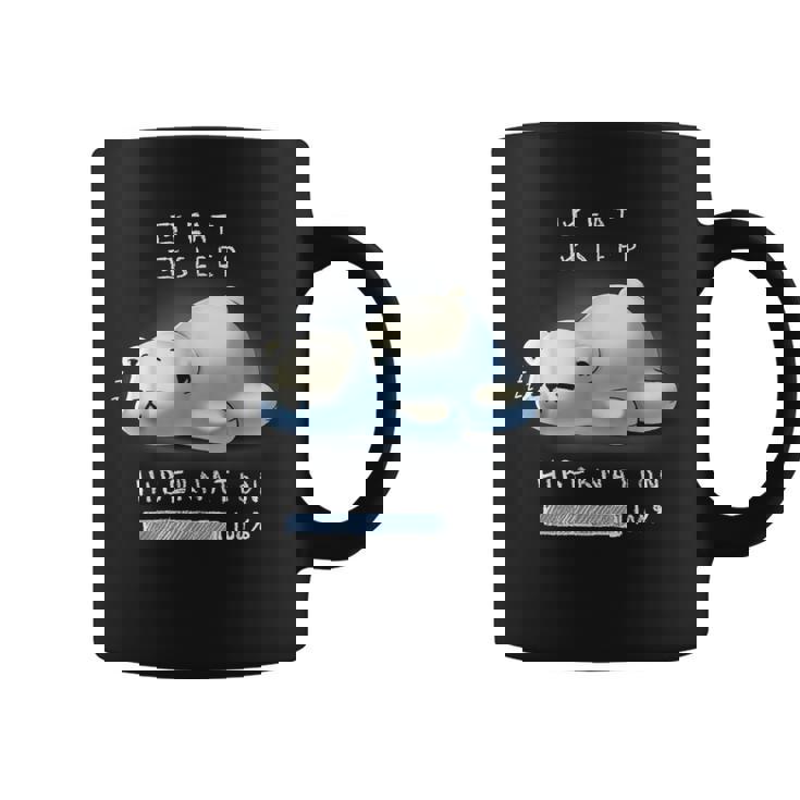 かわいい怠け者のシロクマの冬眠 コーヒーマグ