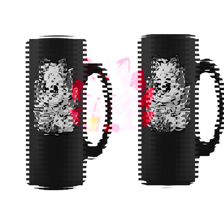 かわいい日本のキツネ九尾キツネボバティーアニメ コーヒーマグ