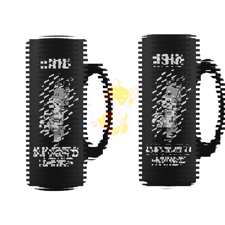 かわいい柴犬 釣りは幸せの秘密 柴犬 コーヒーマグ