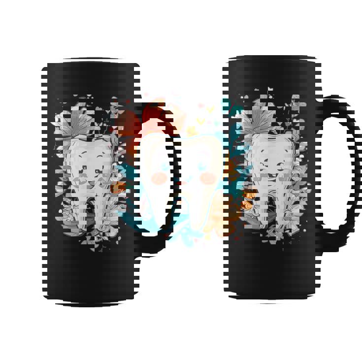 かわいい歯と花iキッズ歯 コーヒーマグ