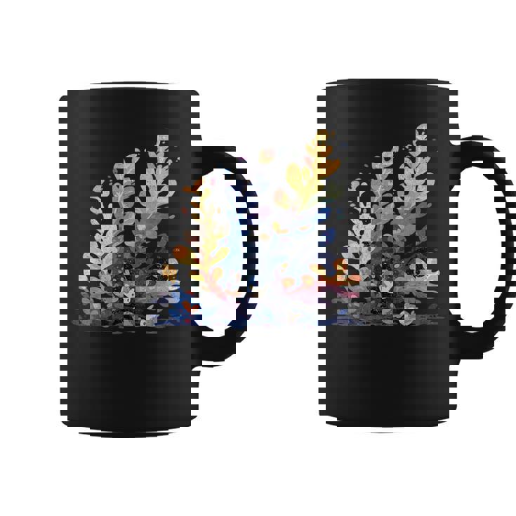 かわいい水彩 ウミウシの昆布の葉 羊 海洋の葉 ナメクジ コーヒーマグ