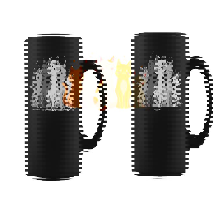 かわいい漫画の猫のイラスト コーヒーマグ