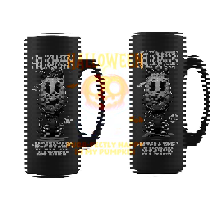 かわいい黒猫ハロウィン衣装カボチャデザインマスク面白い コーヒーマグ