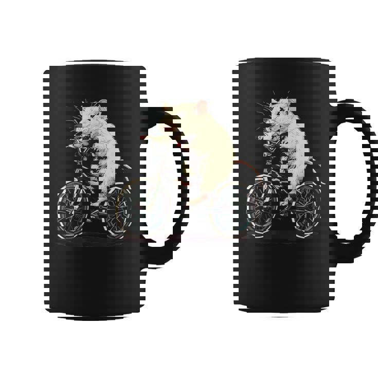 げっ歯類と白いネズミ愛好家のためのクールなサイクリングラット コーヒーマグ