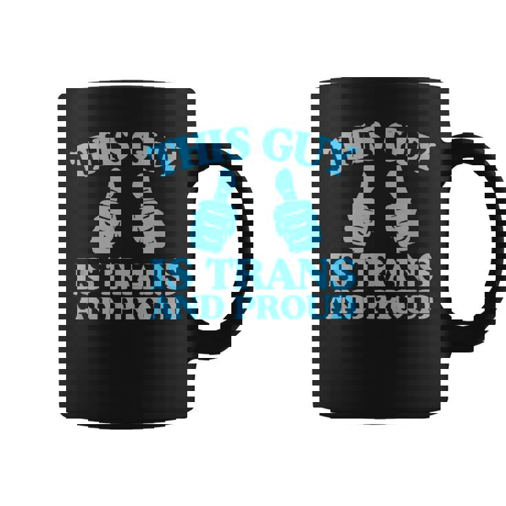 この男はトランスジェンダーで誇り高きトランスジェンダープライド二本指 コーヒーマグ