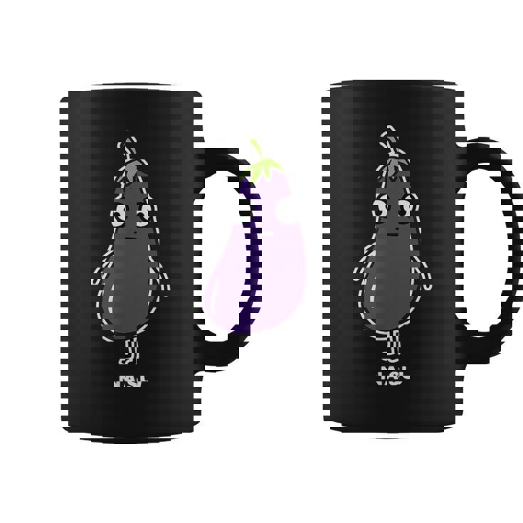 なす ナス 顔 イラスト かわいい おもしろ 面白い 簡単 シンプル ゆるい 野菜 コーヒーマグ