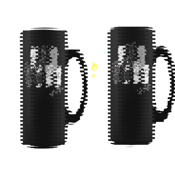 ねこさん『ウチノネコドコ』ハチワレ 黒猫 三毛猫 白猫 Neko【どうぶつフレンズ】フキゲンネコ 猫 動物 イラスト コーヒーマグ