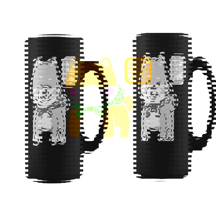 まめしばくん《唐草袋》 柴犬【どうぶつフレンズ】豆柴 ゆるくて かわいい 面白い 動物 キャラクター イラスト コーヒーマグ