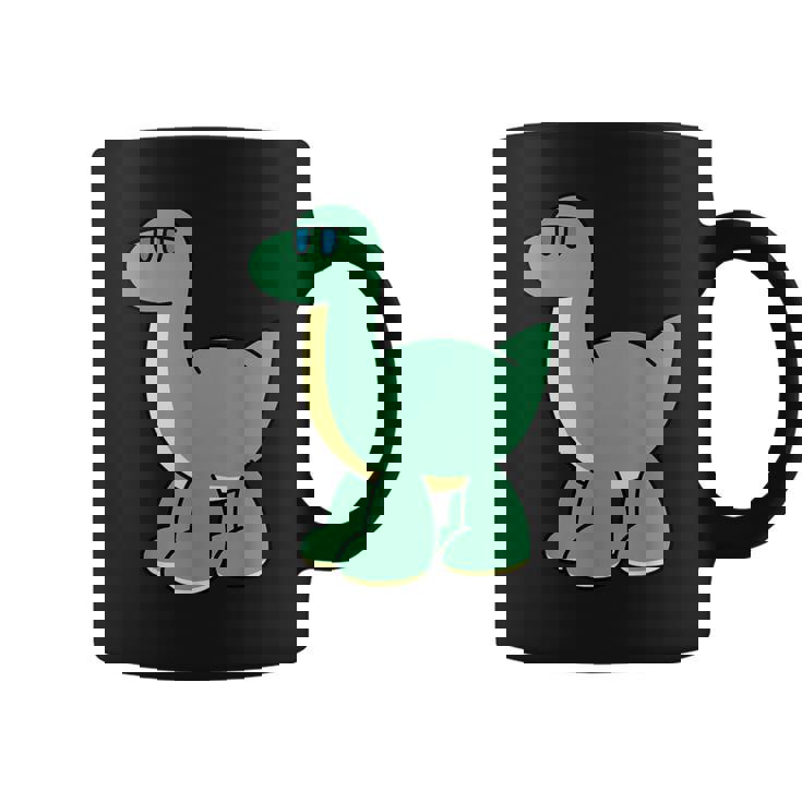 ゆるい恐竜のキャラクターイラスト_ブラキオサウルス コーヒーマグ