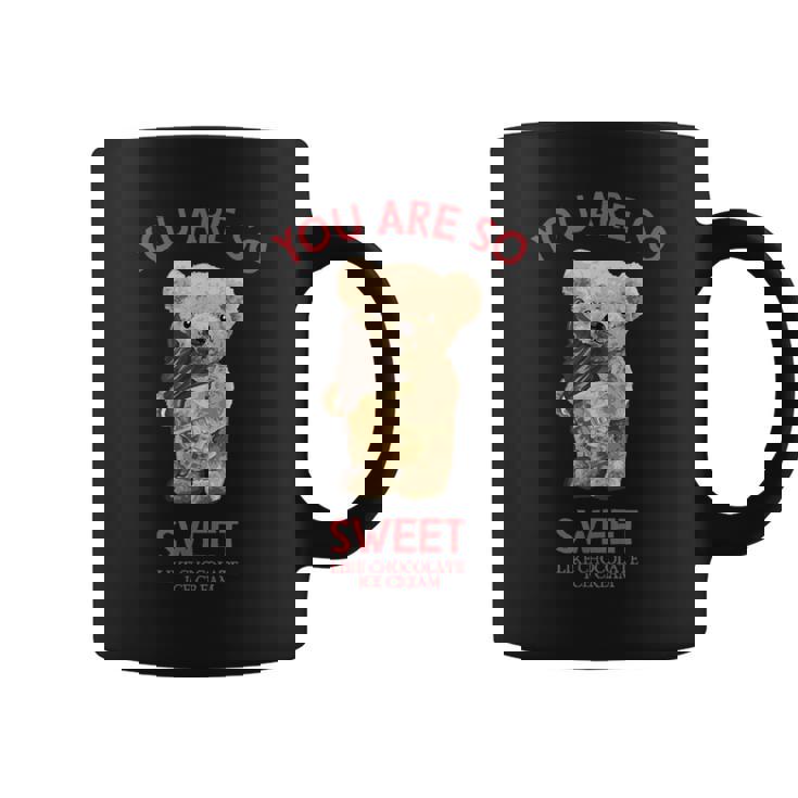 アイスクリームを食べるテディベア コーヒーマグ