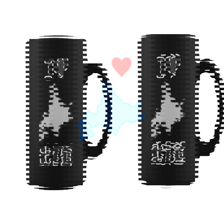 アイラブ・北海道（I Love ハート）地図【47都道府県】ジモtティ Jimo-T 地元愛 お土産 面白 コーヒーマグ