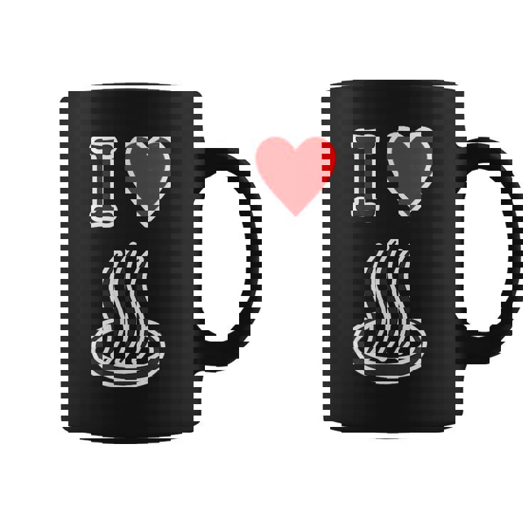 アイラブ・温泉 温泉マーク お風呂 銭湯 記号 お土産 旅行 ハート スタッフ メッセージ・面白 コーヒーマグ