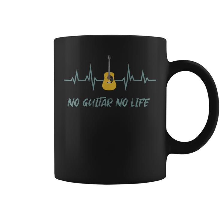 アコースティックギター No Guitar No Life ファニーギタリストミュージシャン コーヒーマグ