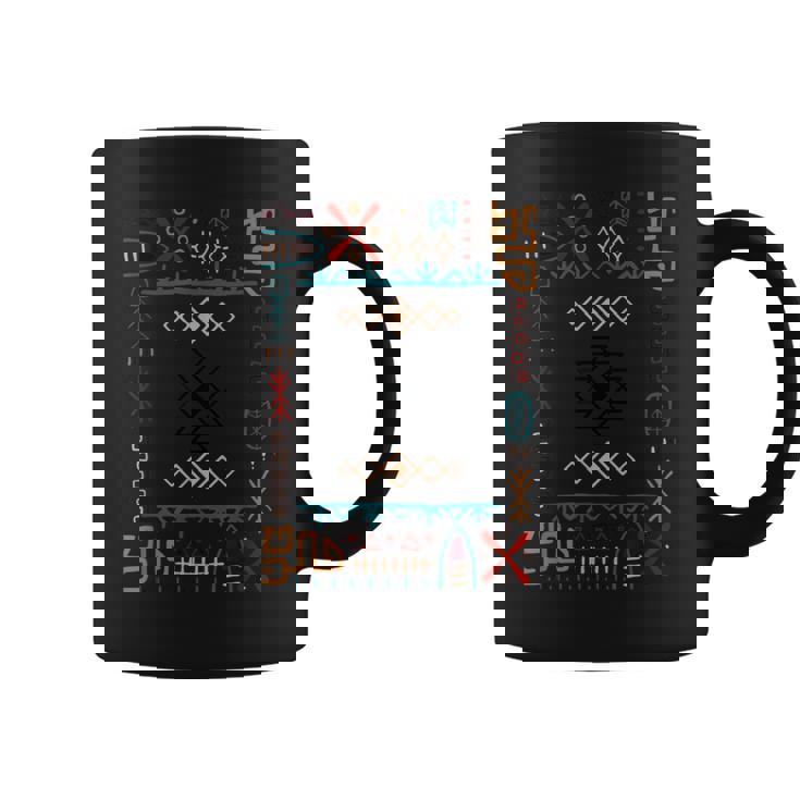 アステカ柄デザイン。 コーヒーマグ