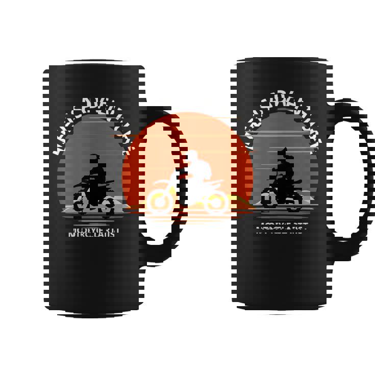 アドベンチャー バイク おもしろ オフロードバイク 人生は冒険だ ツーリング イラスト コーヒーマグ